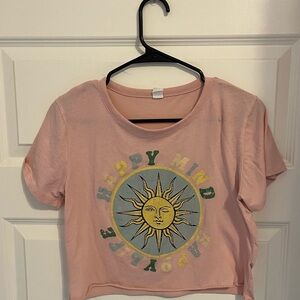 Happy Mind Happy Face Teen Crop Shirt